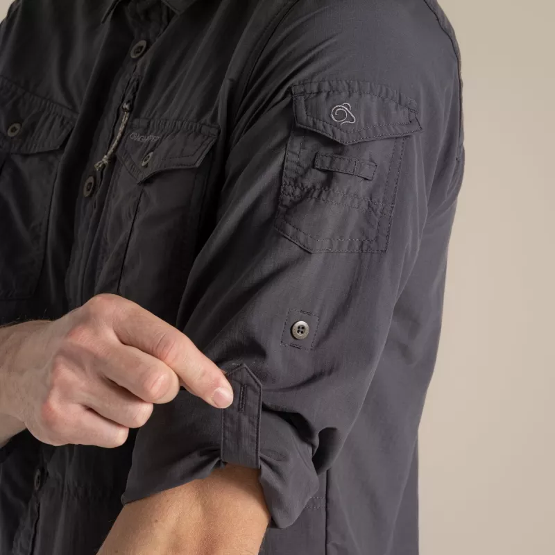 Craghoppers NosiLife Adventure LS shirt III - zwart peper - L