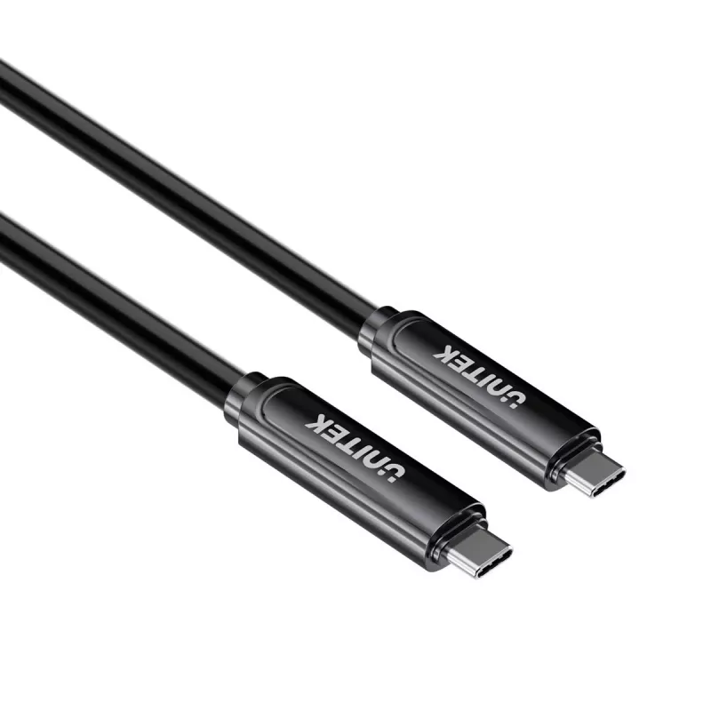 Unitek USB-C actieve optische kabel 10Gbps PD60W 8K@30Hz 12m zwart