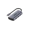 UNITEK USB-C 6-in-1 multiport-hub | 3x USB-A 5Gbps | PD 100W | HDMI 4K@30Hz | RJ45 Gigabit Ethernet | Space Grey
