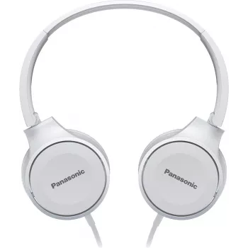 Panasonic RP-HF100E-W on-ear hoofdtelefoon, bedraad, 30 mm neodymium drivers, opvouwbaar, wit