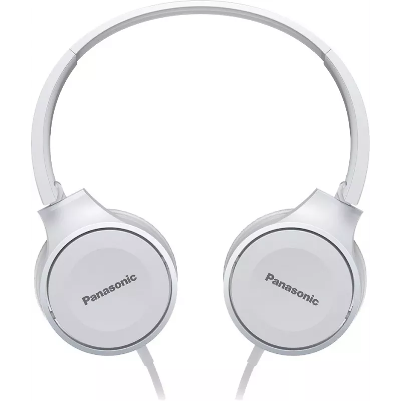 Panasonic RP-HF100E-W on-ear hoofdtelefoon, bedraad, 30 mm neodymium drivers, opvouwbaar, wit