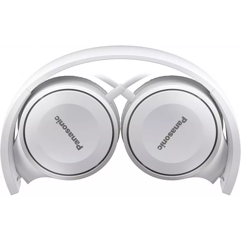Panasonic RP-HF100E-W on-ear hoofdtelefoon, bedraad, 30 mm neodymium drivers, opvouwbaar, wit