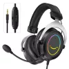 FIFINE H3 AmpliGame RGB bedrade over-ear gamingheadset met afneembare microfoon, 50 mm drivers, USB-A, zwart