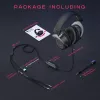 FIFINE H3 AmpliGame RGB bedrade over-ear gamingheadset met afneembare microfoon, 50 mm drivers, USB-A, zwart