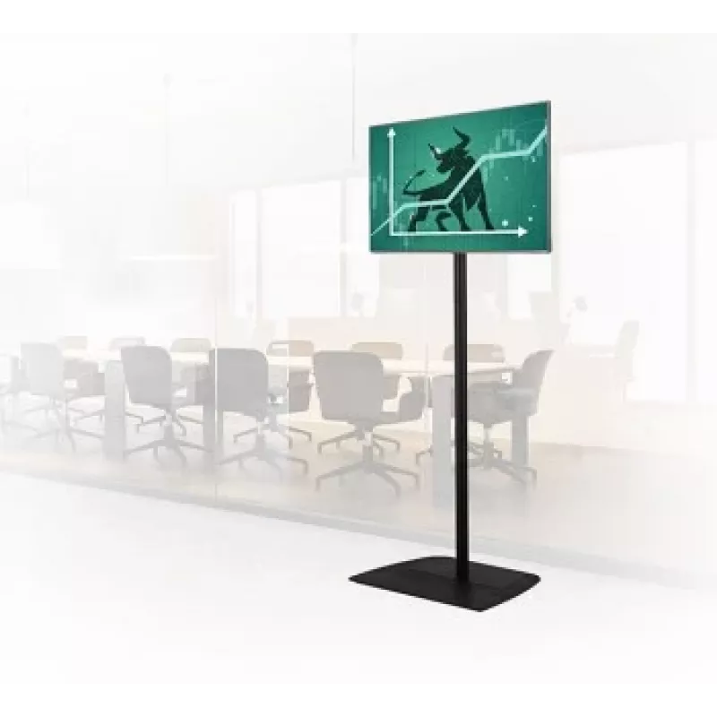 B-TECH AV BT8571/BB universele vloerstandaard voor flatscreens met 1,8 m Ø50 mm zuil, VESA 200x200