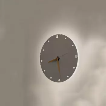 NO NAME LAMP WALL TIME 24CM LED-wandlamp met analoge klok, 12W, 960lm, 3000K, zwart, 240mm