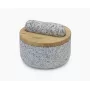 Joseph Joseph Dash vijzel en stamper met bamboedeksel, keramiek, wit