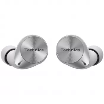 Technics EAH-AZ60M2ES True Wireless in-ear-koptelefoon met Dual Hybrid ANC, LDAC, 8-mm-drivers, 3-apparaats multipoint, IPX4, zilver