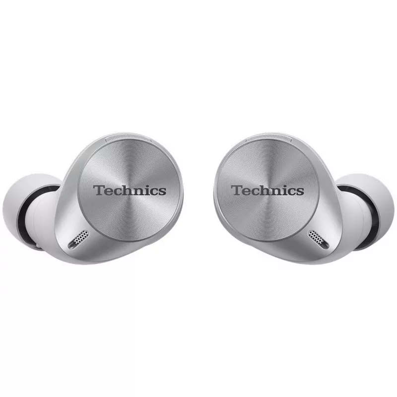 Technics EAH-AZ60M2ES True Wireless in-ear-koptelefoon met Dual Hybrid ANC, LDAC, 8-mm-drivers, 3-apparaats multipoint, IPX4, zilver