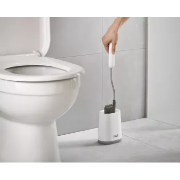 Joseph Joseph Flex Lite toiletborstel met houder wit