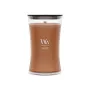 WoodWick Radiant Amber 609,5g geurkaars met houten lont, tot 180 uur brandduur, zandloper-glas