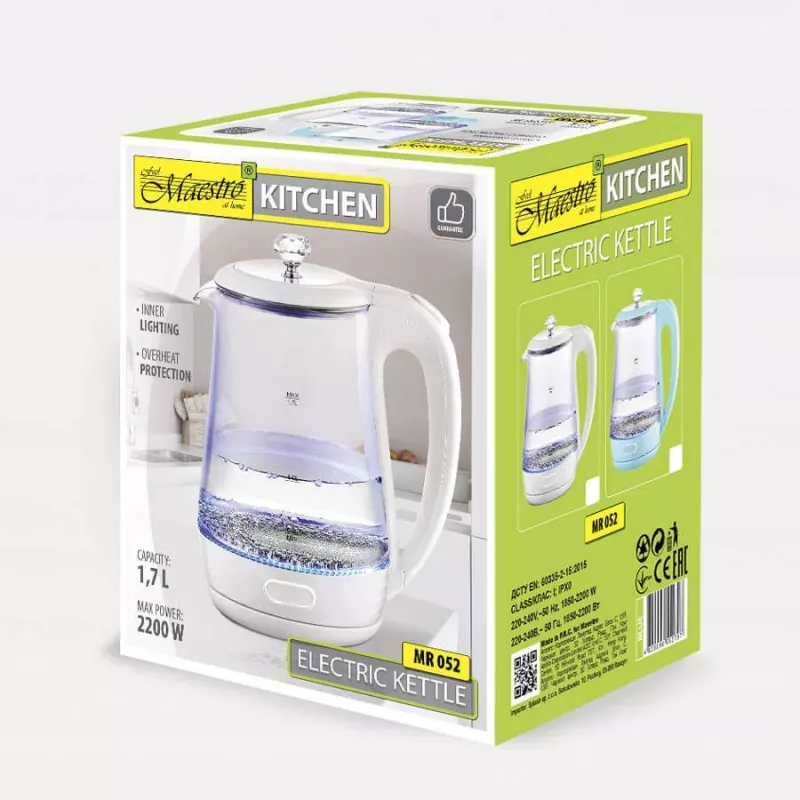 MEO waterkoker 1,7 l 2220 W MR-052-BLUE MAESTRO blauw