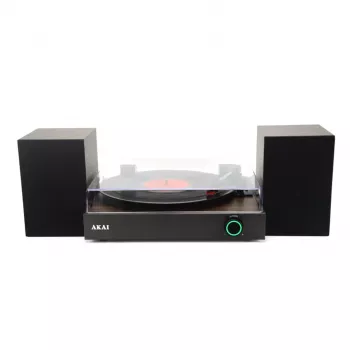 AKAI ATT-200SP riemaangedreven platenspeler met USB-opname, 3 snelheden, ingebouwde voorversterker, RCA- en USB-uitgangen, diamantnaald, afneembare stofkap