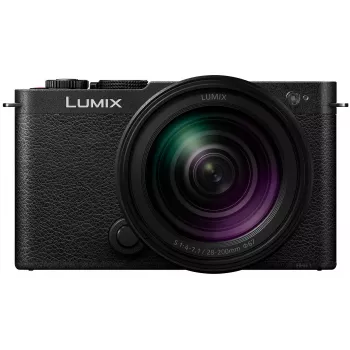Panasonic Lumix DC-S9 camera met objectiefkit 28-200mm, diepzwart (DC-S9HE-K)