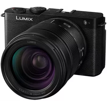 Panasonic Lumix DC-S9 camera met objectiefkit 28-200mm, diepzwart (DC-S9HE-K)
