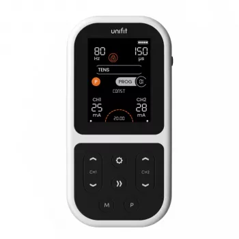Tenscare Unifit Fitness Recovery and Pain Relief TENS/EMS-apparaat - 2 kanalen, 18 programma's, achtergrondverlicht lcd