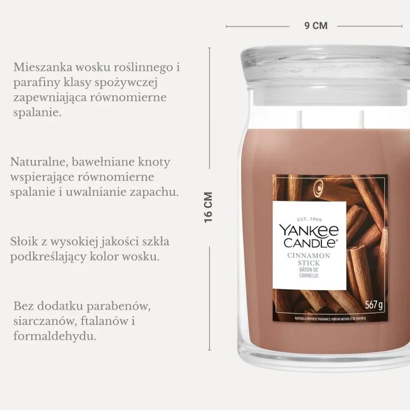 Yankee Candle Signature Cinnamon Stick grote potkaars 567g