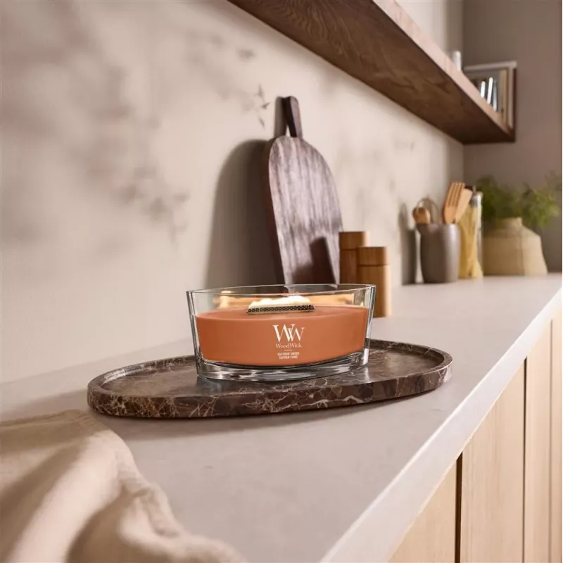 WoodWick Saffron Smoke ellips geurkaars 453,6 g