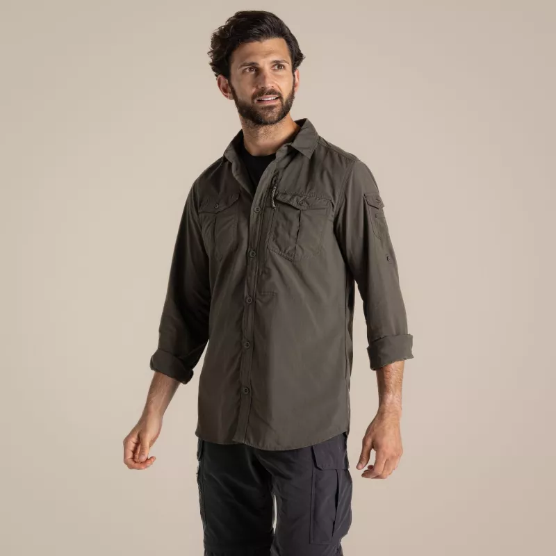 Craghoppers NosiLife Adventure LS Shirt III - bosgroen (M)