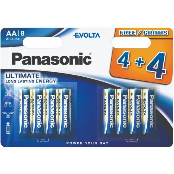 Panasonic Evolta LR6 batterijen, 4+4 st. (LR6EGE/8BW 4+4F)