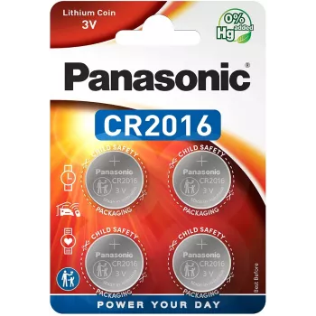Panasonic CR2016 3V lithium knoopcel - 4-pack (CR-2016EL/4B)