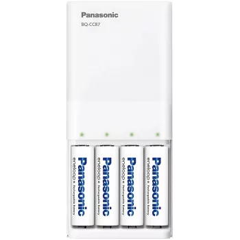 Panasonic eneloop BQ-CC87USB oplader met 4 x 1900 mAh accu's (K-KJ87MCC40USB)