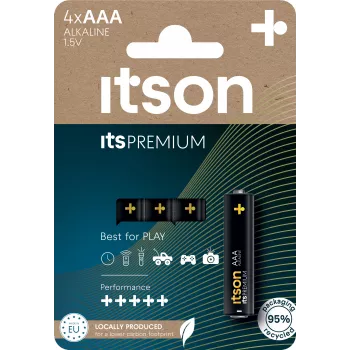 ITSON LR03IPR/4CP AAA alkaline-batterijen 1,5V 4-pack