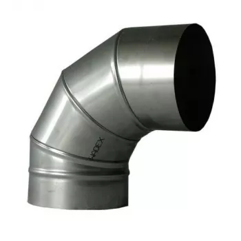 Schoorsteenhoek 90° 180 mm verstelbare stalen rookgasafvoerverbinder