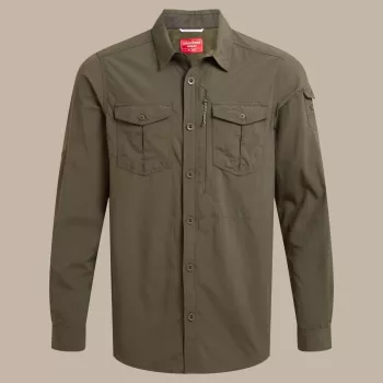 Craghoppers NosiLife Adventure LS Shirt III heren langarm-reishemd Woodland Green XXL