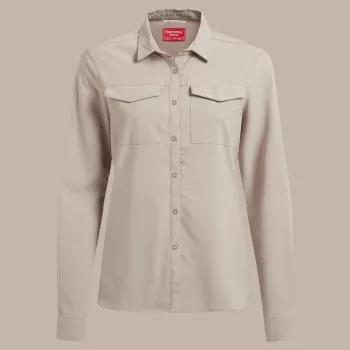 Craghoppers NosiLife Pro LS Shirt III dames reishemd - Soft Mushroom, XS