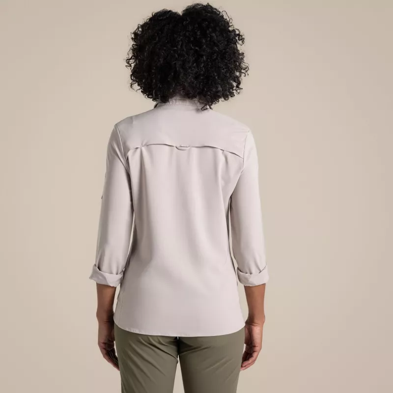 Craghoppers NosiLife Pro LS Shirt III dames reishemd - Soft Mushroom, XS