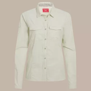 Craghoppers NosiLife Adventure LS Shirt III dames reishemd - Pear Drop, maat S