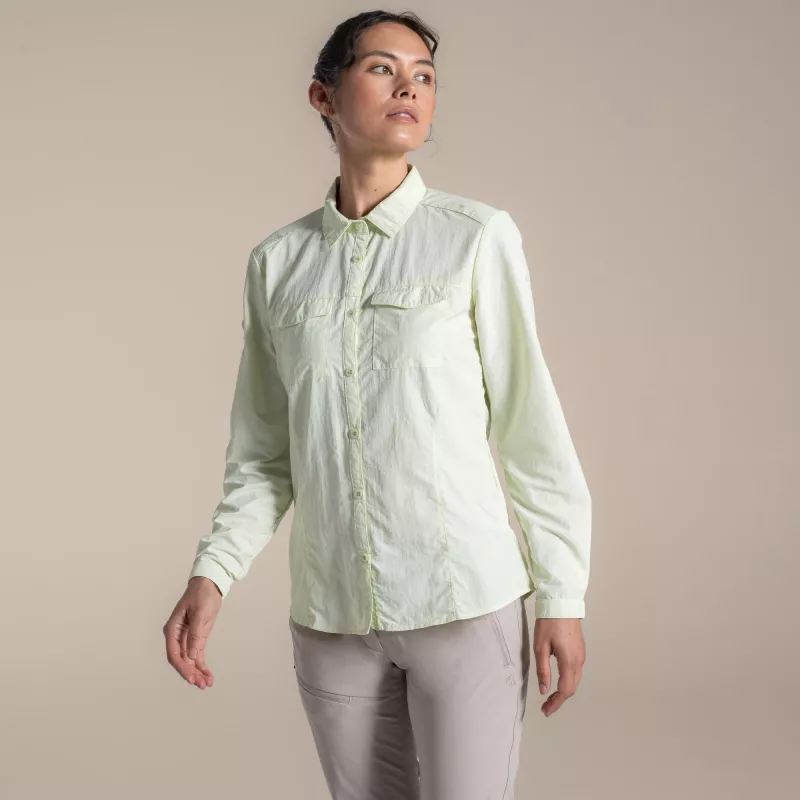 Craghoppers NosiLife Adventure LS Shirt III dames reishemd - Pear Drop, maat S