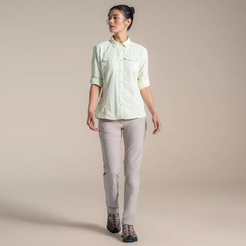 Craghoppers NosiLife Adventure LS Shirt III dames reishemd - Pear Drop, maat S