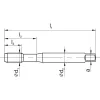 M2 DIN 371C 6HX draadvormer HSSE-PM TiN-gecoat, rechte groeven, doorgaand gat