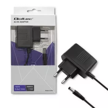 Qoltec stekkeradapter 7,5W 7,5V 1A 5,5x2,1mm