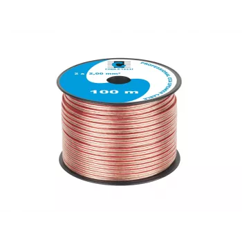 CABLETECH CCA 2,0 mm luidsprekerkabel 100 m rood/zwart