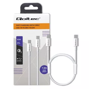 QOLTEC 52360 USB 2.0 Type-C-kabel 1,8 m zwart