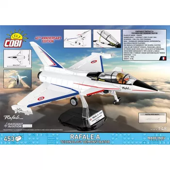 COBI Armed Forces Dassault Rafale C straaljager bouwset - 441 onderdelen, schaal 1:48, met pilootfiguur en displaystandaard