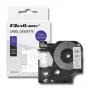 Qoltec etikettenlint voor Dymo D1 45013, 12mm x 7m, wit met zwarte print