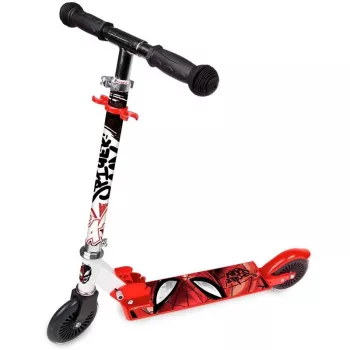 Disney Spider-Man 2-wiel trapstep voor kinderen, opvouwbaar, verstelbaar stuur, rood/blauw
