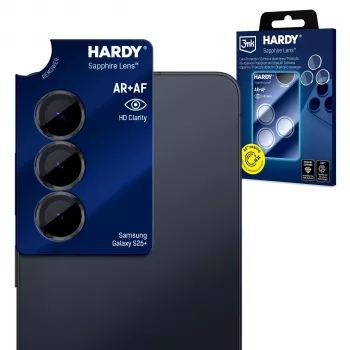 Samsung Galaxy S26+ 3mk Hardy Sapphire objectief-camerabescherming - Ultra HD, 9H, volledige dekking