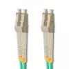 Qoltec 5m LC/UPC naar LC/UPC duplex multimode OM3 glasvezel-patchkabel, turquoise