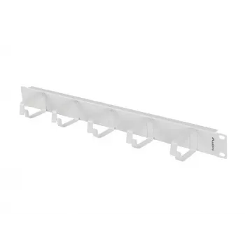 LANBERG 19 inch 1U kabelorganizer met 5 metalen houders type B, grijs