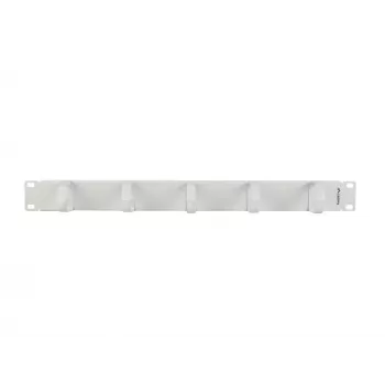 LANBERG 19 inch 1U kabelorganizer met 5 metalen houders type B, grijs
