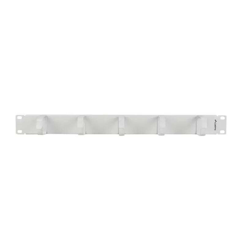 LANBERG 19 inch 1U kabelorganizer met 5 metalen houders type B, grijs