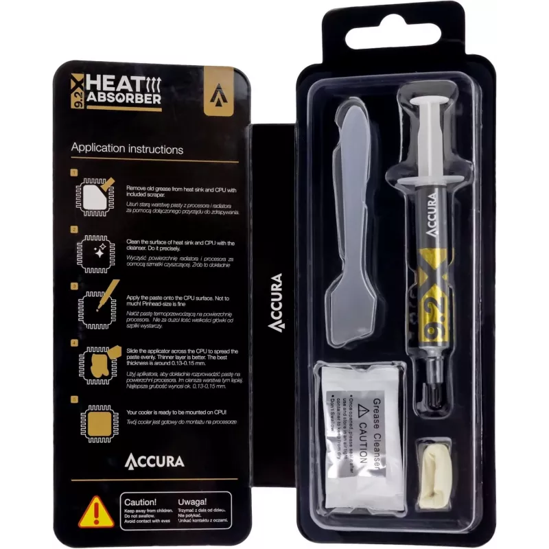 Accura Heat Absorber 9.2X grijs set 2 g warmtegeleidingspasta