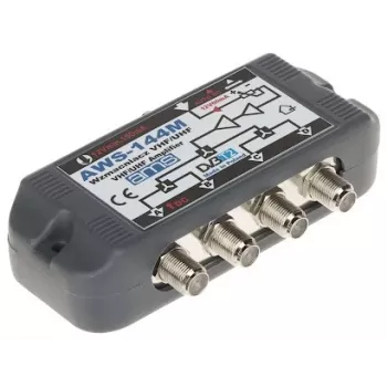Antenneversterker AWS-144M 20dB versterking 47-862MHz F-type