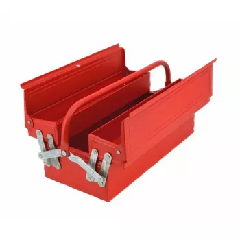 AWTOOLS AW30982 Draagbare gereedschapskoffer met lade en dekselorganizers, zwart/rood