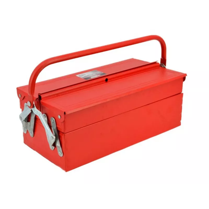AWTOOLS AW30982 Draagbare gereedschapskoffer met lade en dekselorganizers, zwart/rood